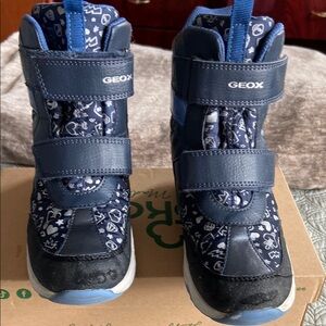 Geox Kids' Blue and Black Shoes